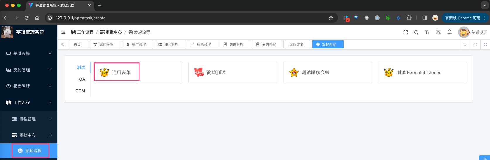 发起流程